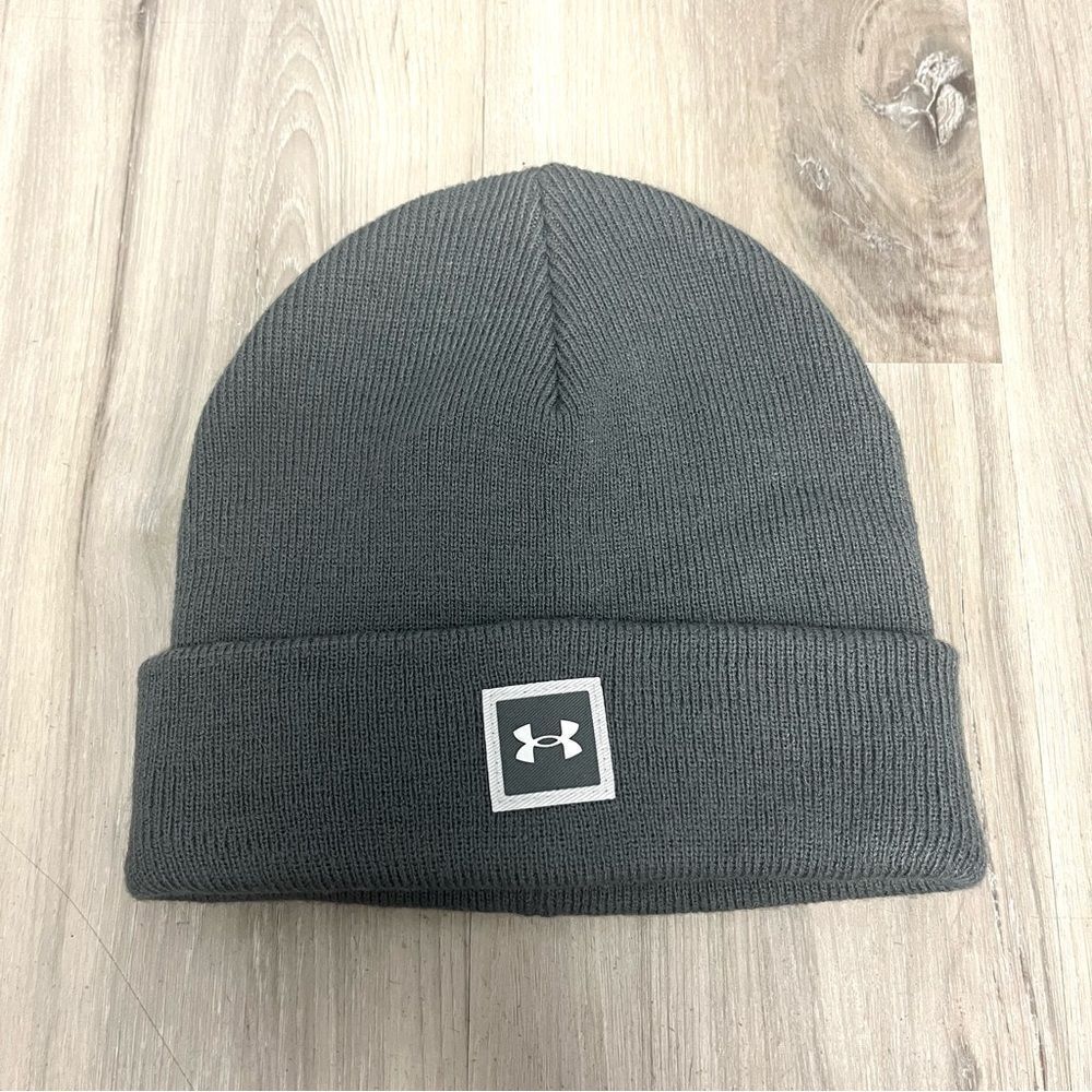 Under Armour Hat Boys Youth‎ Halftime Gray Knit Cuff Beanie
